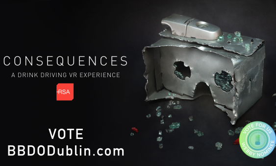 BBDO Dublin Nominated for Best Virtual Reality and 360 Video (Branded)