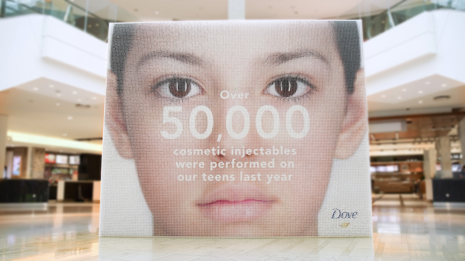 Dove Exposes Harmful Beauty Standards with an Injectable Billboard in Toronto