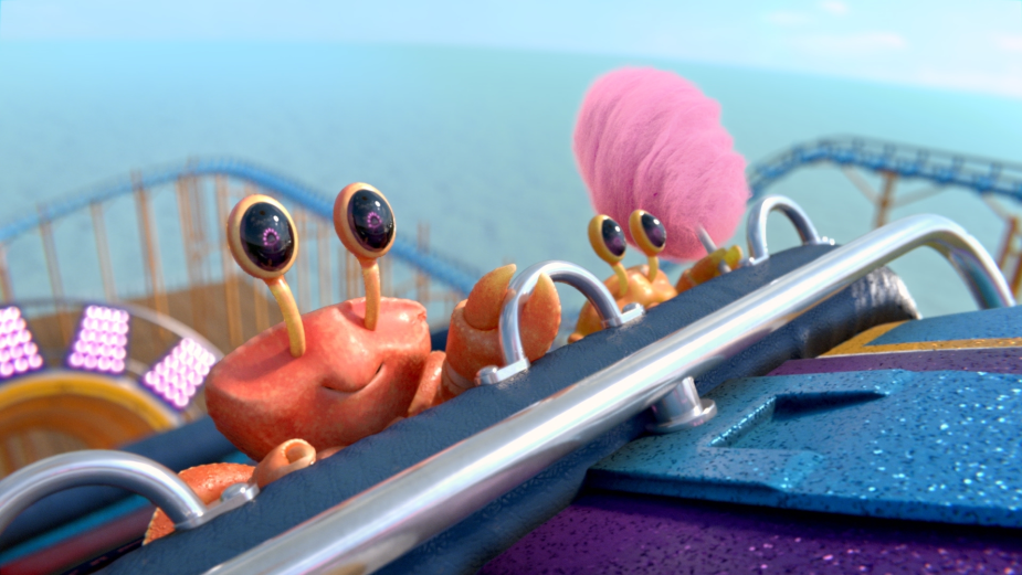 Cute Crabs ‘Live Life Free’ at a Fairground in Freesat Campaign from TMW Unlimited