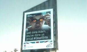 DFS Celebrates Adam Peaty's Gold Medal with Digital OOH Message