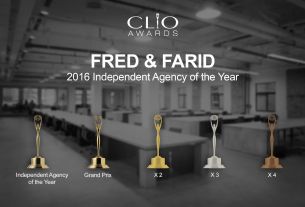 FRED & FARID Named Independent Agency of the Year at Clio Awards 2016