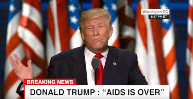 Trump Announces "AIDS is over!" in La Chose's Deep Fake Campaign 