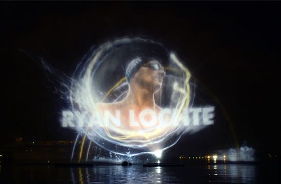 Giant Holograms of Team USA Light Up Gillette