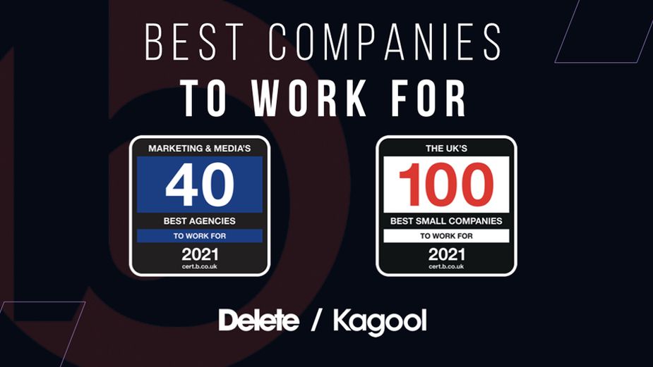 Delete / Kagool Ranks in the Best Companies to Work for 2021