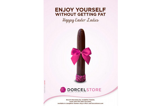 Mademoiselle Scarlett Creates Ad for Chocolate Dildo