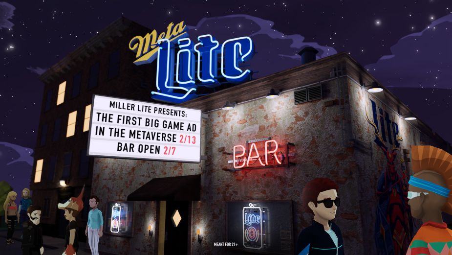 Behind the Miller Lite Bar That Aired a Super Bowl Ad in the Metaverse