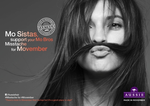 Ladies, Show off Your 'Misstaches' This Movember with Aussie Haircare