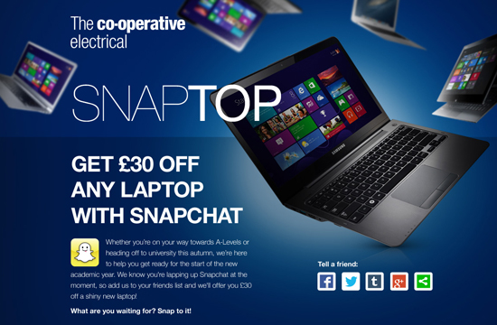 Co-operative Electrical Launch Snapchat Campaign