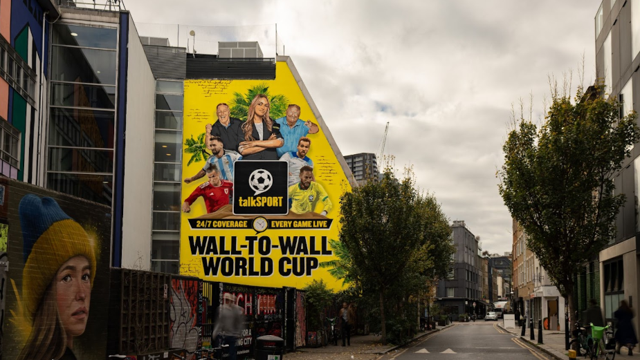 talkSPORT Unveils Epic Mural to Launch Wall to Wall World Cup Campaign