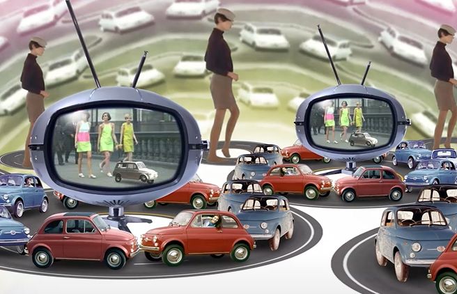Cyriak Animates Surreal and Psychedelic Trip Through Time for Fiat 500