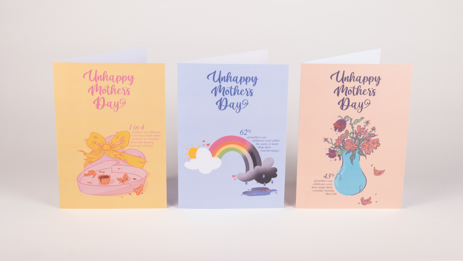 These ‘Unhappy Mother’s Day’ Cards Challenge the UK Government on Unaffordable Childcare