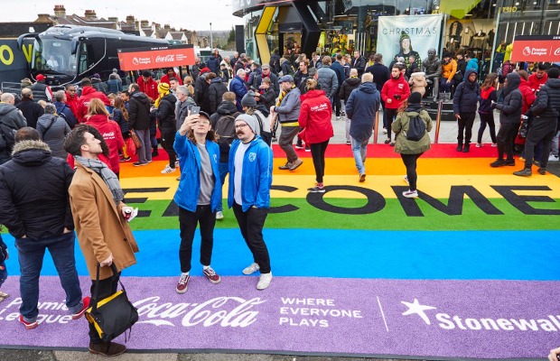 Coca-Cola Uses Giant Rainbow Mats to Welcome Everyone to the Beautiful Game 