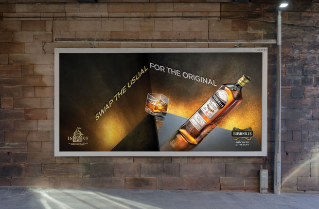 Bushmills Whiskey Wants Us to 'Discover Different' with Abstract OOH Posters