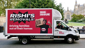 ‘Rishi’s Removals’ Van Roams Streets of Westminster to Highlight Housing Insecurity
