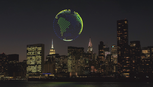 1000 Drones Convene in a One-of-a-Kind Light Show Brought to the New York City Skies by Projecting Change