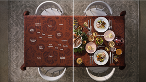 IKEA's Limited Edition Tablecloths Include Helpful Cues to Set an Ideal Holiday Table  