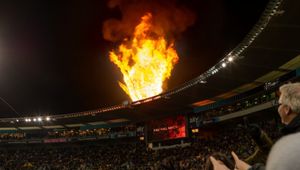 Fire and Dragons Reign over All Blacks v Ireland Game at Wellington’s Sky Stadium