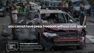 Powerful Print Campaign for IFEX Fights for Protection of Civic Spaces