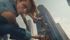 A Giant Cara Delevingne Fronts G-Star RAW Hardcore Denim Campaign