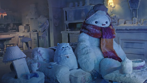 Snowman Tries His Best to Be Socially Distant in Orange's Christmas Ad